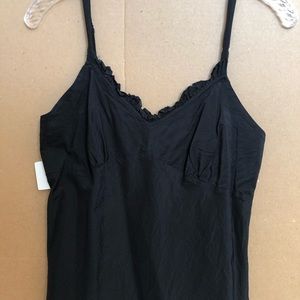 Isaac Mizhari Adjustable Spaghetti Strap Tank Womens Juniors M Black